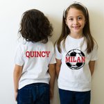 Personalisierte inspirierende Fußball Kind und Erwachsener T-shirt Hoodie mit Namen Match Day Geburtstagsgeschenk für Fußball-Liebhaber