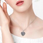 Collar relicario personalizado con 2 fotos grabado y árbol de la vida regalo del Día de la Madre aniversario y cumpleaños para madre