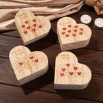 Personalized Wooden Heart Candle Holder with Family Tree Pattern
