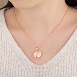 Gepersonaliseerde Foto Hartmedaillon Engelvleugels Ketting met Gegraveerde Tekst Herinneringssieraad voor Vrouwen