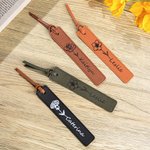 Personalised Birth Month Flower Bookmark Name Flower Bookmark Leather