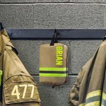 Personalisierter Reflektierender Feuerwehrmann Kulturbeutel mit Namen Reißverschluss Wasserdicht Kulturtasche Geschenk für Herren