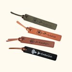 Personalised Birth Month Flower Bookmark Name Flower Bookmark Leather