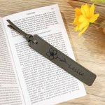 Personalised Birth Month Flower Bookmark Name Flower Bookmark Leather