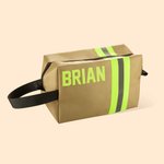 Personalisierter Reflektierender Feuerwehrmann Kulturbeutel mit Namen Reißverschluss Wasserdicht Kulturtasche Geschenk für Herren
