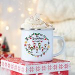 Mug Émaillé Personnalisé avec Nom et Caractère Cette Grand-Mère Appartient à Mug Émaillé Cadeau de Noël pour Grand-Mère les Petits