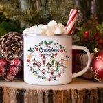 Mug Émaillé Personnalisé avec Nom et Caractère Cette Grand-Mère Appartient à Mug Émaillé Cadeau de Noël pour Grand-Mère les Petits