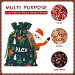 Personalised Christmas Construction Vehicle Dinosaur Fantasy Unicorn Design Drawstring Gift Bag