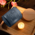 Pot de Bougeoir Personnalisé avec Fleur de Naissance et Signe Astrologique Cadeau pour Amis