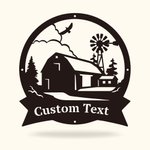 Personalized Rustic Farmhouse Plaque Metal Sign for Farm Outdoor Decoration