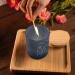 Pot de Bougeoir Personnalisé avec Fleur de Naissance et Signe Astrologique Cadeau pour Amis