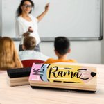 Personalized Felt Wood Hand Painted Whiteboard Rubber Teacher Gift for Classroom Home and Office