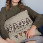 Personalized This Mama Loves Her Herd Highland Cow Cushion Throw Pillow Cover