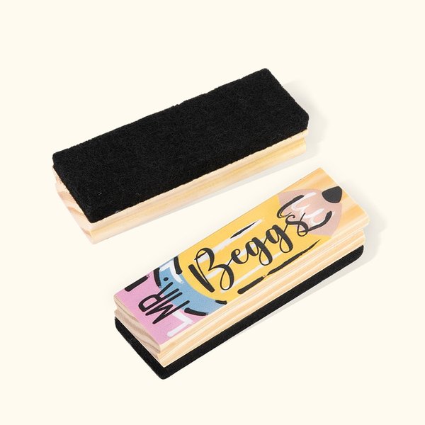 Personalized Felt Wood Hand Painted Whiteboard Rubber Teacher Gift for Classroom Home and Office