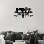 Enseigne en métal personnalisée pour salon de coiffure Barber Shop