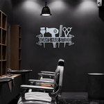 Enseigne en métal personnalisée pour salon de coiffure Barber Shop