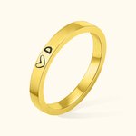 Bague initiale en forme de coeur personnalisée pour son cadeau