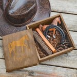 Personalisierte hölzerne Reitpferd Vintage Storage Box Geschenk für Pferdeliebhaber