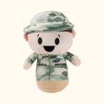 Regalo familiar militar de felpa con uniforme de camuflaje de soldado de EE.UU. personalizado