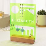 Personalised Wood Acrylic Jewellery Display Stand Earring Jewellery Organizer Gift for Her