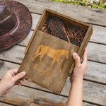 Personalisierte hölzerne Reitpferd Vintage Storage Box Geschenk für Pferdeliebhaber