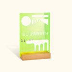 Personalised Wood Acrylic Jewellery Display Stand Earring Jewellery Organizer Gift for Her