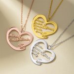 Personalisierte Herz-Halskette mit 1-6 Namen Geschenk für sie Muttertag Geschenk