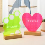 Personalised Wood Acrylic Jewellery Display Stand Earring Jewellery Organizer Gift for Her
