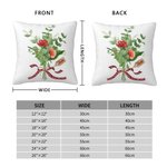 Personalized Multi Colour 1-14 Birth Flowers Family Member Bouquet Throw Pillow Cover with Name Mother’s Day Birthday Gift for Mom Grandma