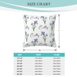 Personalised Bouquet Birth Flowers Throw Pillow Cover with Family Member Name Christmas Birthday Mother's Day Gift