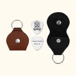 Plectre de guitare pour badge d'école personnalisé avec étui en cuir