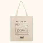 Sac fourre-tout réutilisable en toile avec reçu de chanson d'amour personnalisé