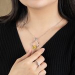 Collier Porte-Bague Tournesol Personnalisé Cadeau pour Mère Femme Infirmière Médecin