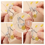 Collier Porte-Bague Tournesol Personnalisé Cadeau pour Mère Femme Infirmière Médecin
