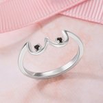 Gepersonaliseerde Borsten Ring met Geboortesteen voor Borstkanker Bewustzijn Viering Borstvoeding Moederdag Kerstdag Gift
