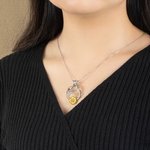 Collier Porte-Bague Tournesol Personnalisé Cadeau pour Mère Femme Infirmière Médecin
