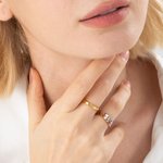 Bague initiale en forme de coeur personnalisée pour son cadeau