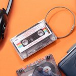 Personalized Funny Retro Cassette Mix Tape Luggage ID Tag for Travel Accessories
