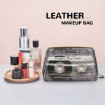 Gepersonaliseerde Retro Cassetteband Lederen Cosmetische Tas Gift voor Muziekliefhebber