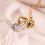 Collana personalizzata con foto, medaglione a forma di cuore - Regalo per donne