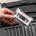 Personalized Funny Retro Cassette Mix Tape Luggage ID Tag for Travel Accessories