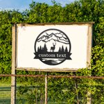 Personalised Farm Sign Deer Sign Metal Sign with Name