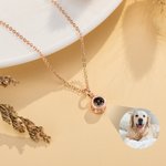 Collier Photo Projection Personnalisée Forme Bulle Cadeau Anniversaire Fête des Mères