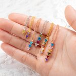 Personalised  Necklace with Family Birthstone for Woman Mother's Day