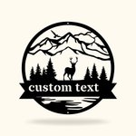 Personalised Farm Sign Deer Sign Metal Sign with Name