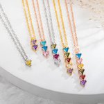Personalised  Necklace with Family Birthstone for Woman Mother's Day