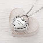 Personalised Mother and Child Initial Birthstone Heart Padlock Necklace Mother's Day Women Jewellery Gift