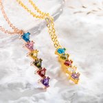 Personalised  Necklace with Family Birthstone for Woman Mother's Day