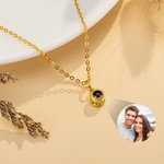 Collier Photo Projection Personnalisée Forme Bulle Cadeau Anniversaire Fête des Mères