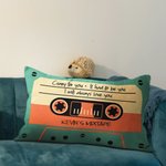 Personalised Mixtape Retro 80s Music Throw Pillow Cover with Name Home Decor Birthday Housewarming Gift for Music Lovers